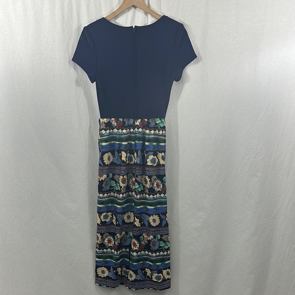 Jessica Howard Vintage Side Tie Faux Wrap Floral Retro Dress Womens Size 8 Boho - Picture 3 of 11